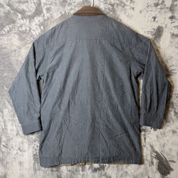 Vintage L.L. Bean Navy Blue Parka Jacket Coat Men's Size Large Chore Field - Picture 7 of 7